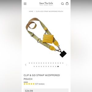 NEW - Save The Girls Clip & Go Crossbody Phone Lanyard. NEVER USED.
